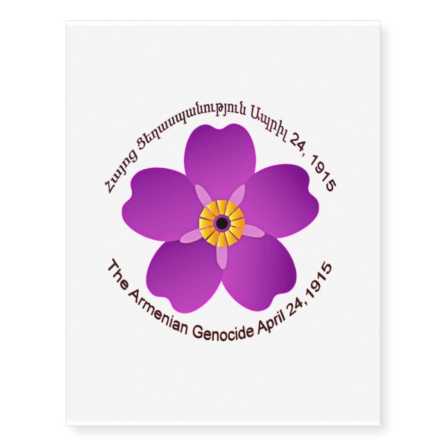 Armenian Genocide Temporary Tattoos (Front)