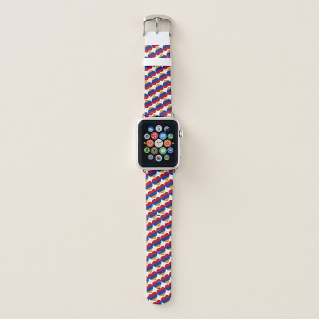 Armenian Hearts & Armenian Flag fashion / Armenia Apple Watch Band (Front)