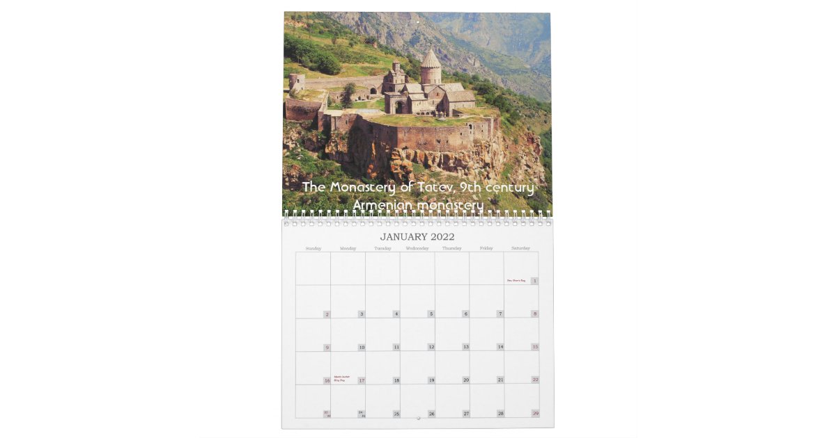 Armenian historical heritage Calendar