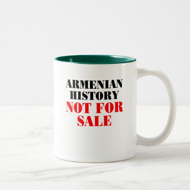 Armenian history: Not for sale Two-Tone Coffee Mug (Right)