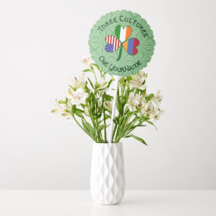 Armenian Irish American Shamrock Flag Personalized Balloon