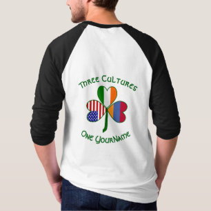 Armenian Irish American Shamrock Flag Personalized T-Shirt