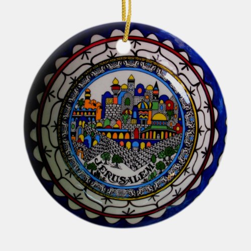 Armenian Jerusalem Painted Plate Ornament