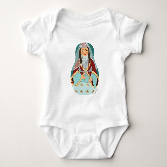 Armenian Matryoshka Baby Bodysuit (Front)