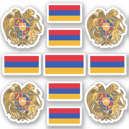 Armenian national symbols Coat of arms and flag Sticker