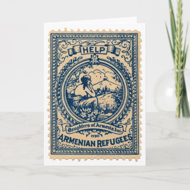 Armenian Refugees 1920 Christmas Seal Holiday Card (Front)