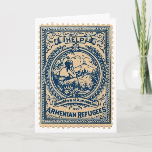 Armenian Refugees 1920 Christmas Seal Holiday Card