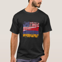 ARMENIAN ROOTS Half American Flag USA ARMENIA FLAG