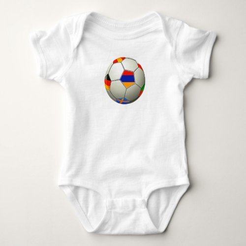 Armenian Soccer ball Baby Jersey Bodysuit