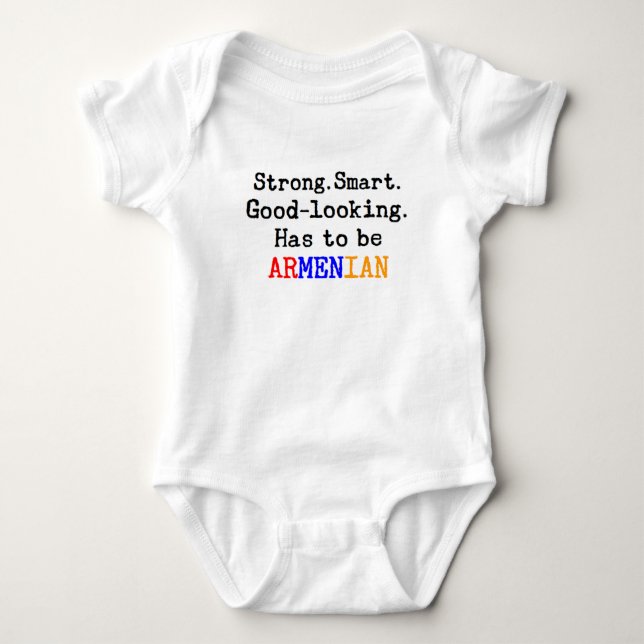 armenian strong baby bodysuit (Front)