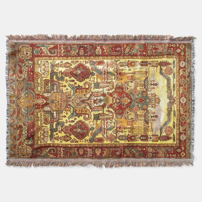 Armenian Tapestry Rug / Throw Blanket (Front)