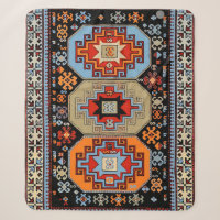 Armenian Traditional Art Small Sherpa Blanket