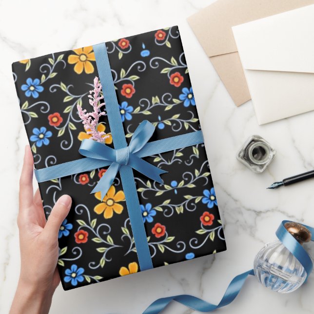 Armenian Tricolor Flowers Wrapping Paper (Gifting)