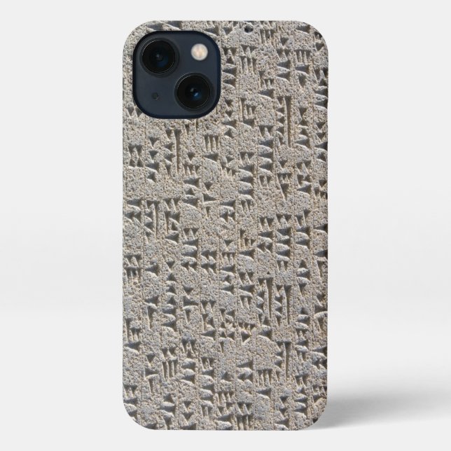Armenian Urartian Cuneiform Tablet- Glossy iPhone Case (Back)