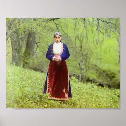 Armenian Woman _ 1912 Vintage Color Photo Poster