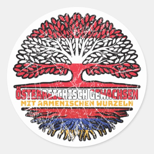 Armenien Armenisch sterreichisch sterreich Baum Classic Round Sticker