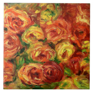 Armful of Roses by Renoir Ceramic Tile