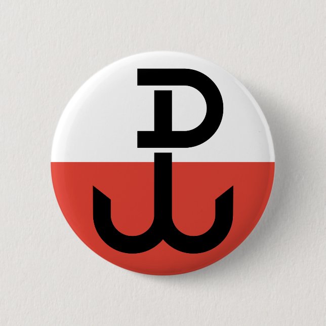 Armia Krajowa Flag Button (Front)