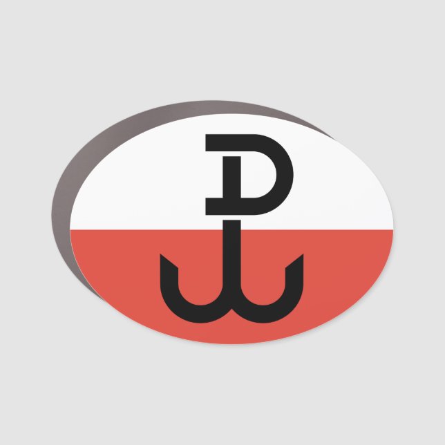 Armia Krajowa Flag Car Magnet (Front)