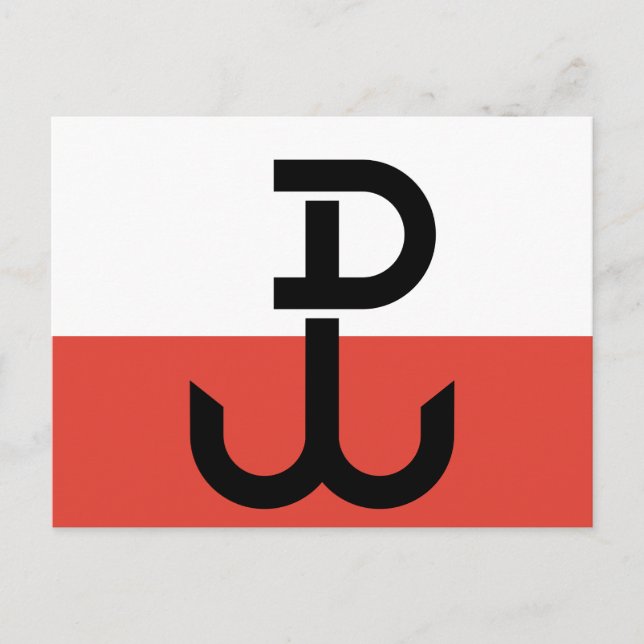 Armia Krajowa Flag Postcard (Front)