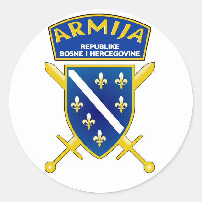 Armija Slicica Classic Round Sticker (Front)