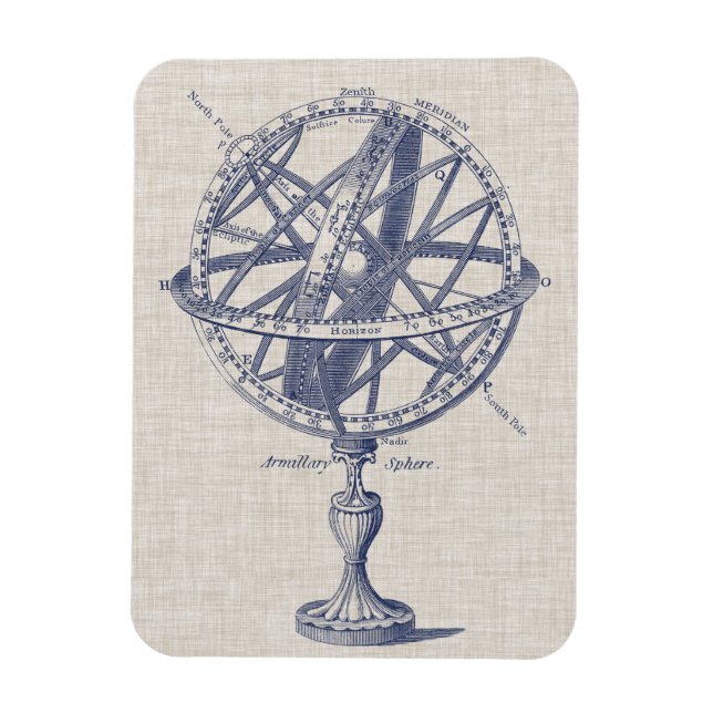 Armillary Sphere Diagram Magnet (Vertical)
