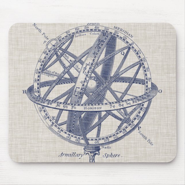 Armillary Sphere Diagram Mouse Pad (Front)