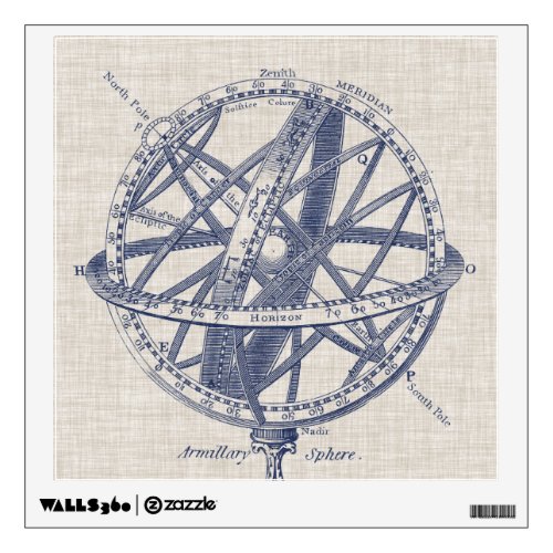 Armillary Sphere Diagram Wall Decal