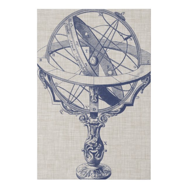 Armillary Sphere Faux Canvas Print (Front)