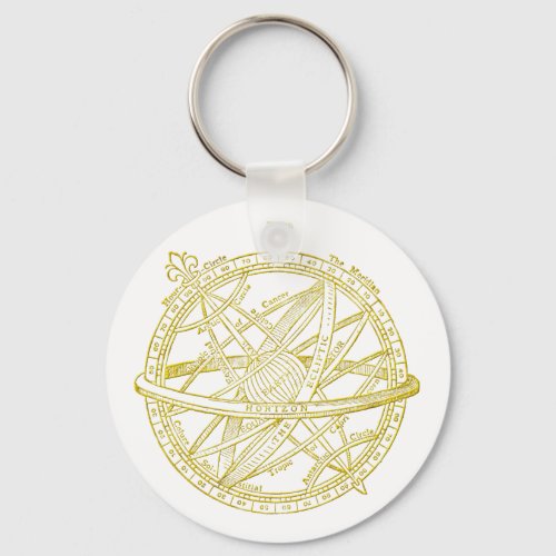 Armillary sphere keychain