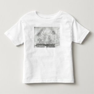 Arming a knight on a battlefield toddler t-shirt