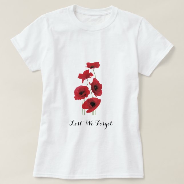 Armistice Day Remembrance Poppy T-Shirt (Design Front)