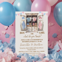 Armoire Closet Gender Reveal Boy or Girl Reveal