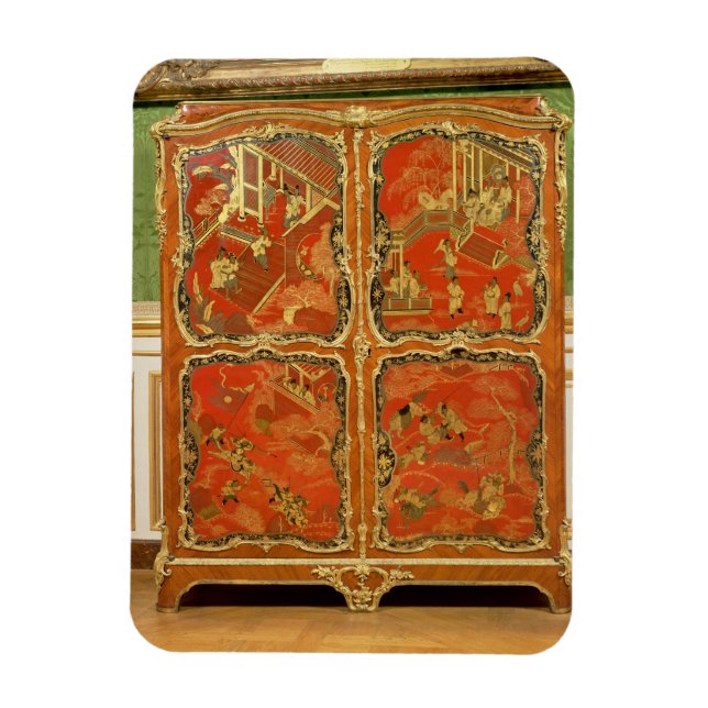 Armoire with four Chinoiserie red lacquer panels e Magnet (Vertical)
