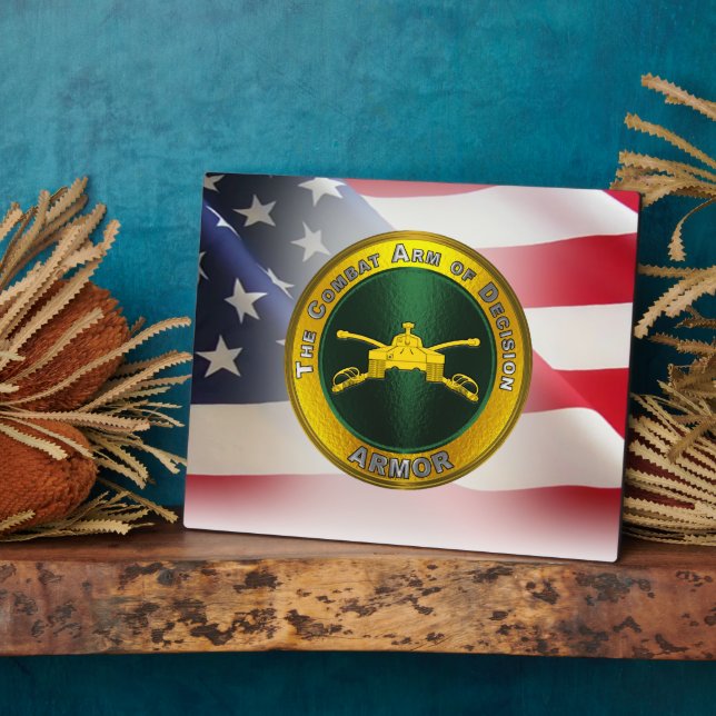 Armor Army Veteran  Plaque (Side)