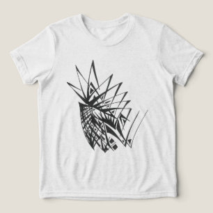 Armor Black White Abstract Tribal Tattoo Art Tri-Blend Shirt