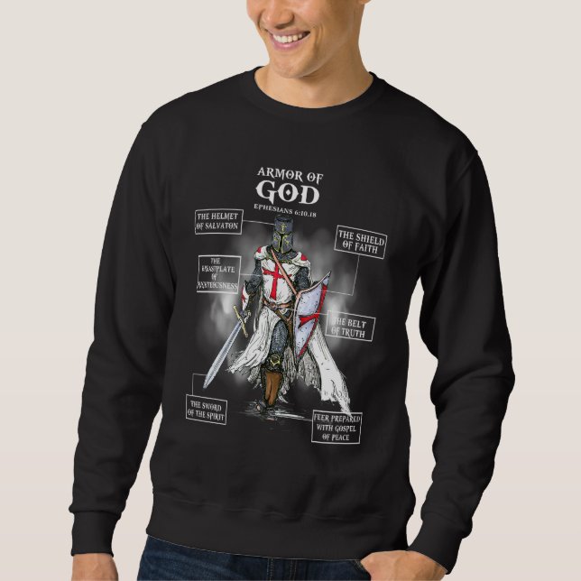 Armor Of God Bible Verse Cool  For Religious Chris Sweatshirt (Front)