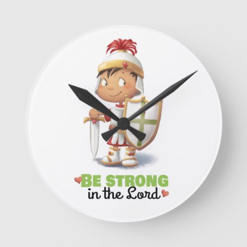 Armor of God bible verse kid wall clock