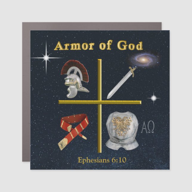 Armor of God Car Magnet (Front)