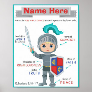 Armor of God Children's Poster – Ephesians 6:10-17