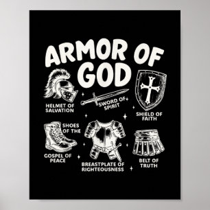 Armor Of God Christian Battle Gear Bible Verse Eph Poster