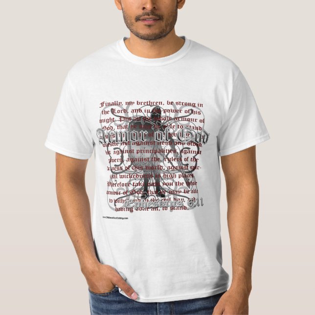 Armor of God Christian T-shirt, Christian Bible T-Shirt (Front)