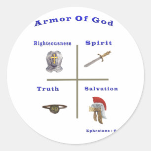 Armor of God Classic Round Sticker