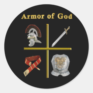 Armor of God Classic Round Sticker