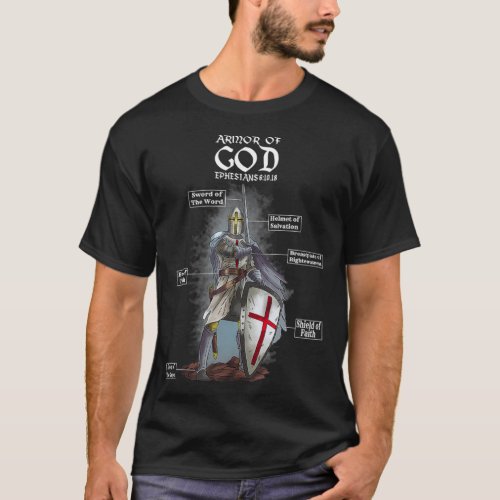 Armor of God Ephesians 6 10 18 Bible Verse  T_Shirt