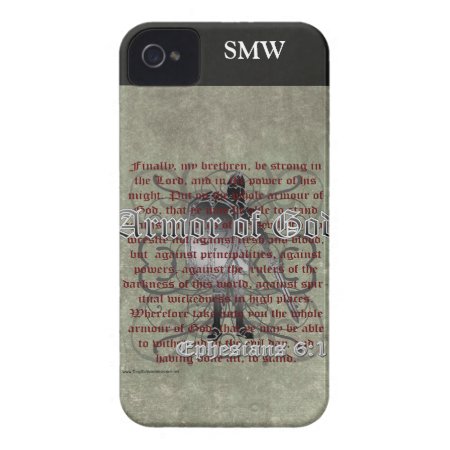 Armor Of God, Ephesians 6:10-18, Christian Soldier Iphone 4 Cover