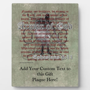 Armor of God, Ephesians 6:10-18, Christian Soldier Plaque