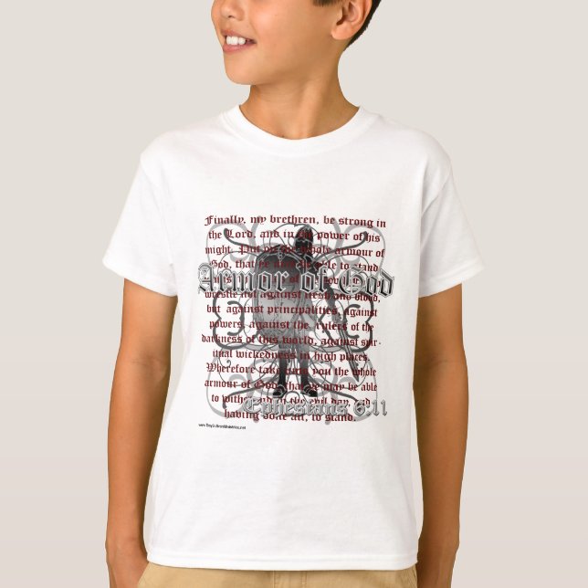Armor of God, Ephesians 6:10-18, Christian Soldier T-Shirt (Front)