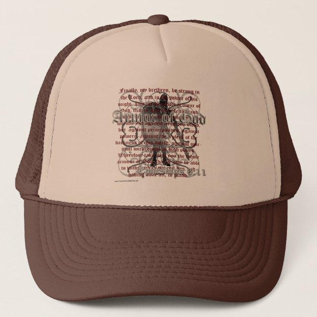 Armor of God, Ephesians 6:10-18, Christian Soldier Trucker Hat (Front)