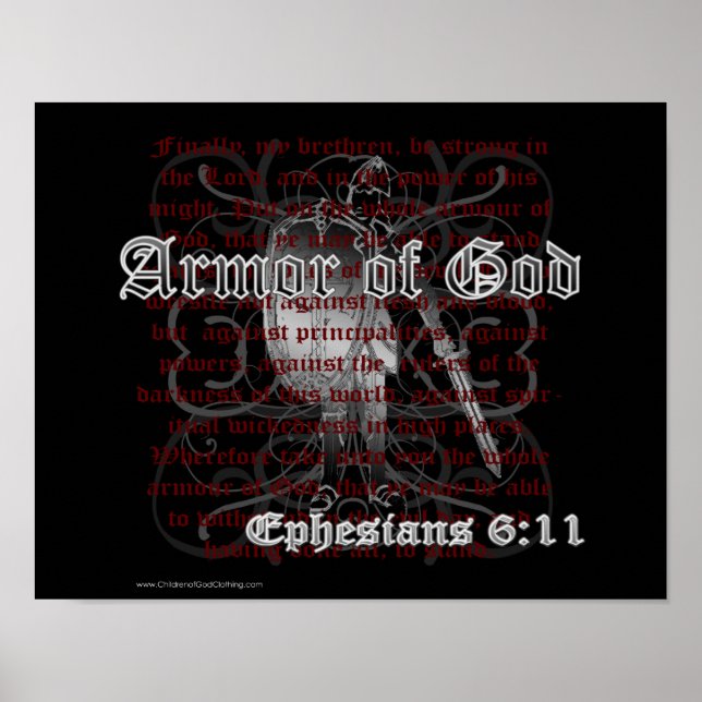 Armor of God Ephesians 6:11 Poster Print (Front)
